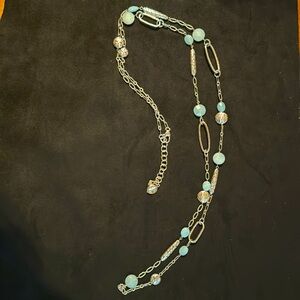 Brighton Sea foam and silver necklace